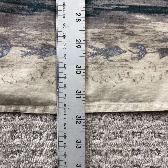 Columbia Sportswear Button Up Shirt Men Medium M Brown Hawaiian Palm Trees Beach - Picture 8 of 8